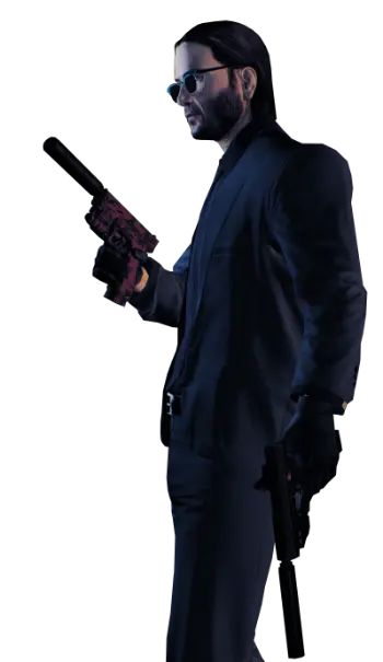 John Wick in PayDay 2 von der Seite